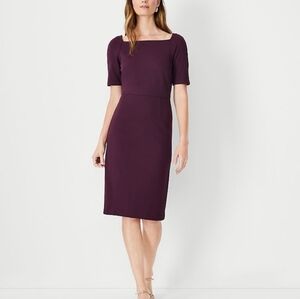 Ann Taylor Rich Purple Midi Dress - Sz 8